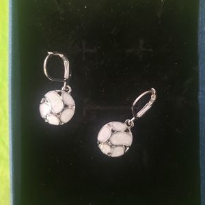 Sterling silver opal earrings